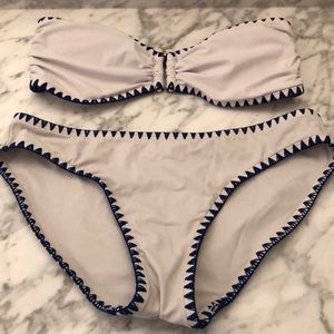 Vineyard Vines Bikini 2 piece set white & navy